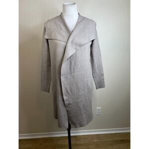 Rachael Zoe Long Wrap Open Front Cardigan Sweater Size XS Oversized Taupe